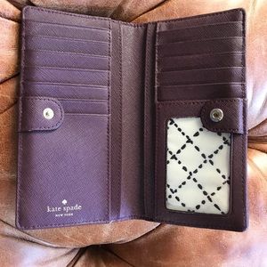 Kate Spade Mulled Wine Large Wallet